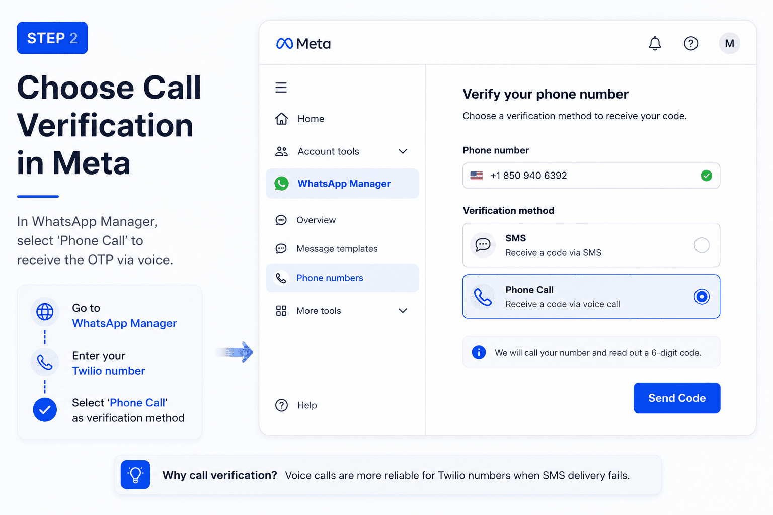 Choose call verification