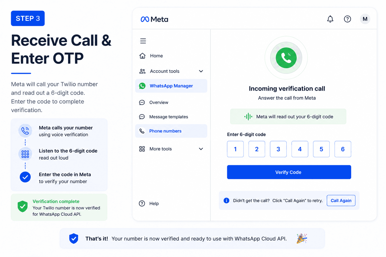 WhatsApp OTP Not Received on Twilio: Voice Verify Fix